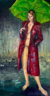 Picture "In the rain with an umbrella" (2008)