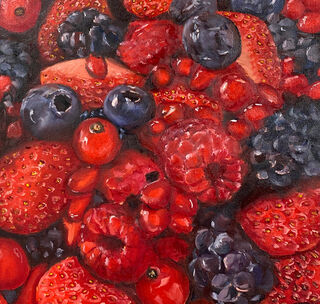 Picture "Berries Raspberries Blueberries Currants (Plant No. 200617)" (2020)