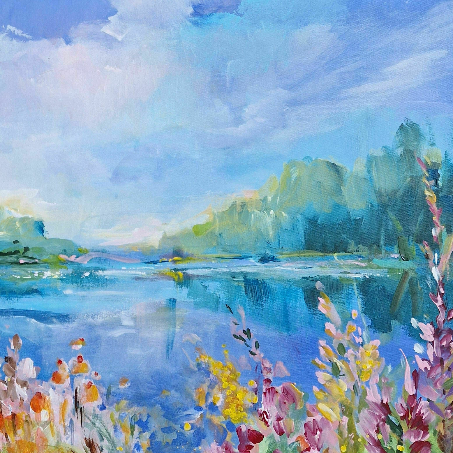 Bild "Flowery lake" (2023)