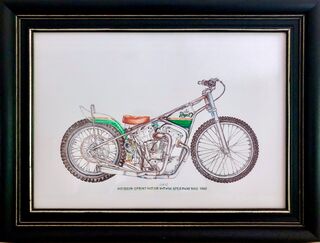 Bild "Motorrad Meirson Sprint Motor V-Twin Speedway Bike, 1967" (2019)