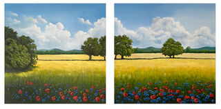 Picture "Poppies and cornflowers in front of a cornfield" (2024)