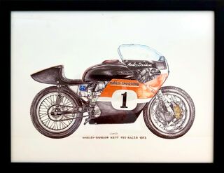Picture "Motorcycle Harley Davidson XRTT 750 Racer, 1972" (2018)