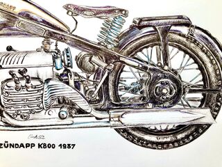 Picture "Motorcycle Zündapp K 800, 1937" (2018)